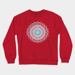 Abstract Circle Pattern With Floral Elements 11 Crewneck Sweatshirt